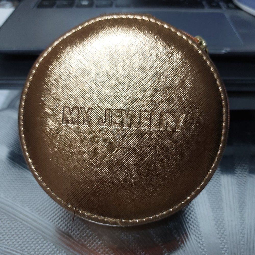 Miamica Circle Leather MY JEWELRY BOX Organizer Practical On the Go